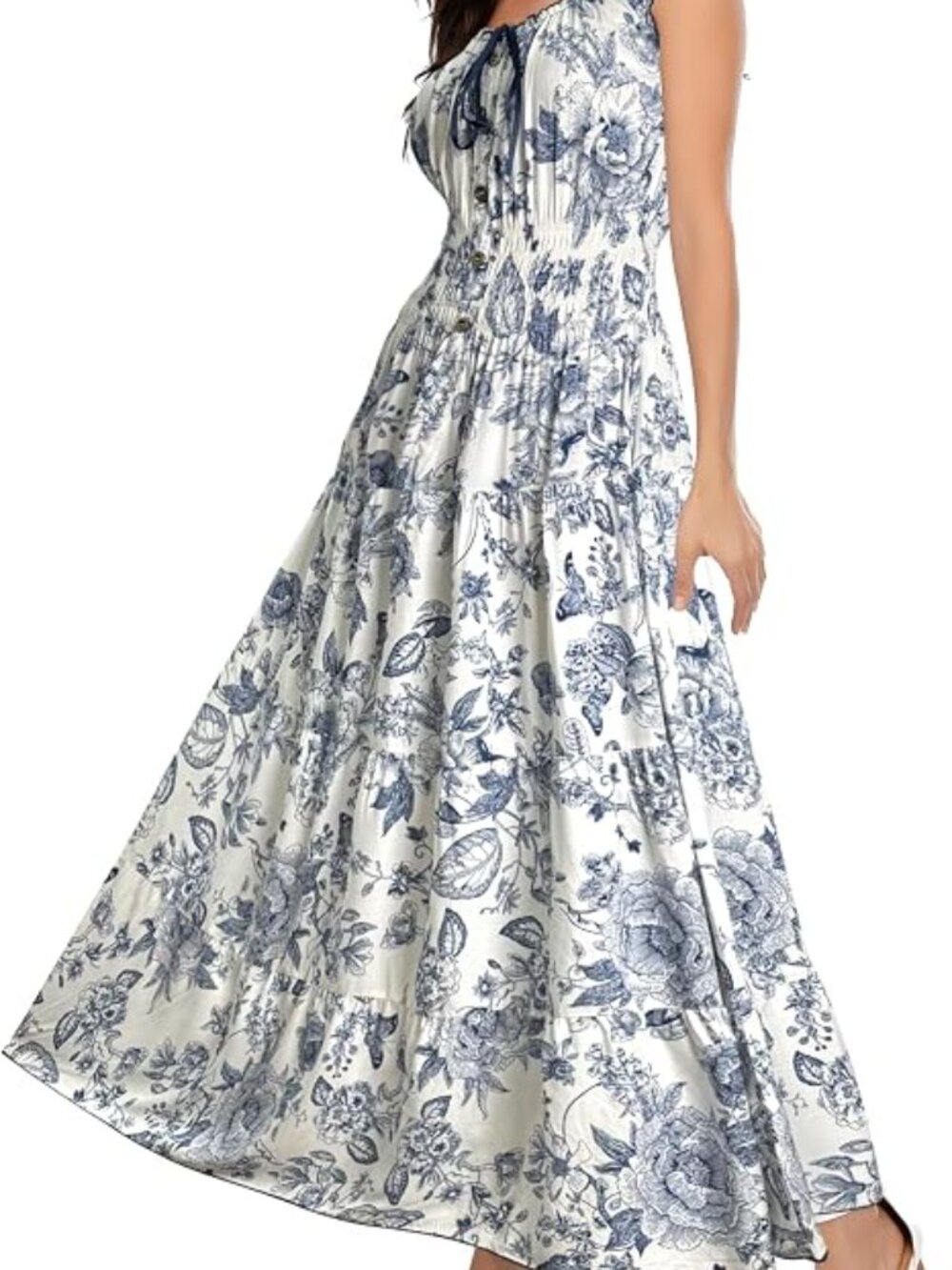 Women's 2026 Summer Boho Floral Print Tiered Casual Flowy Long Maxi Dress